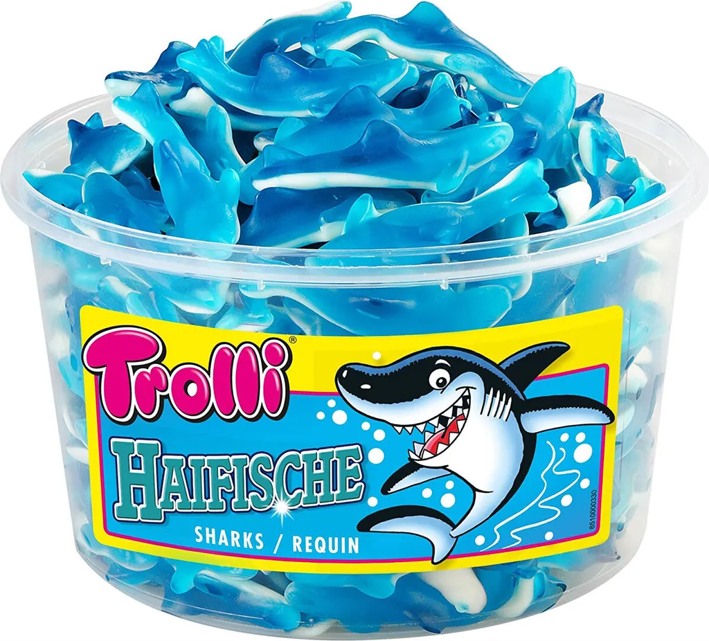 Trolli Haifische Extraweich Aus Schaumzucker Und Fruchtgummi 1200g 3 Trolli Haifische Extraweich Aus Schaumzucker Und Fruchtgummi 1200g
