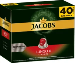 JACOBS Kapseln Lungo Classico 5 X 40 Nespresso®* Kompatible Kaffeekapseln -Haribo || Tassimo || Senseo Verkaufsgeschäft f7687533dd9c00645078d7e74d0129e7