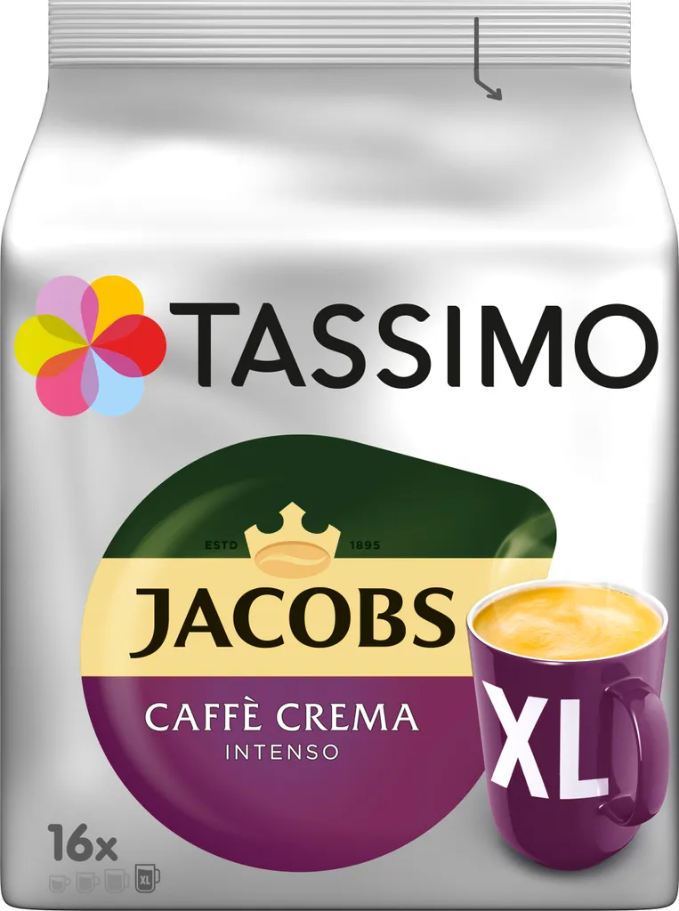 Tassimo Jacobs Caffè Crema Intenso XL | 16 T Discs, Kaffeekapseln 3 Tassimo Jacobs Caffè Crema Intenso XL | 16 T Discs, Kaffeekapseln