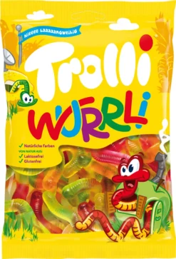 Trolli Wurrli Fruchtig Süße Fruchtgummi Würmer Aus Fruchtsaft 200g