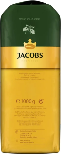 JACOBS Kaffeebohnen Expertenröstung Crema Italiano 3 Kg Geröstete Bohnen+ 1 Jacobs Barista Becher+ 1 Dose -Haribo || Tassimo || Senseo Verkaufsgeschäft fbbe40d7690cbafad7f66640b4d82c08 1