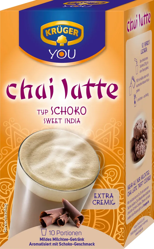 Krüger You Chai Latte Typ Schoko Sweet India Extra Cremig | 10 Portionen 3 Krüger You Chai Latte Typ Schoko Sweet India Extra Cremig | 10 Portionen
