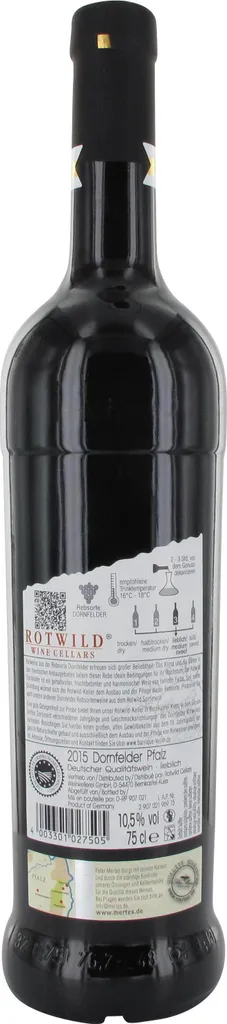 Peter Mertes Rotwild Dornfelder Lieblich Rheinhessen Rotwein 750ml 5 Peter Mertes Rotwild Dornfelder Lieblich Rheinhessen Rotwein 750ml – Bild 3
