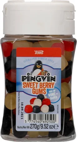 Toms Pingvin Sweet Berry Gums 270g 8 Toms Pingvin Sweet Berry Gums 270g -Haribo || Tassimo || Senseo Verkaufsgeschäft fe14fab4a0975c40c8714f7de1c4e42c