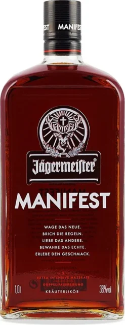 Jägermeister Manifest Kräuterlikör Mit Leicht Würzigen Aromen 1000ml